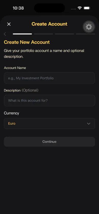 Creating a manual account in the Nethaven mobile app
